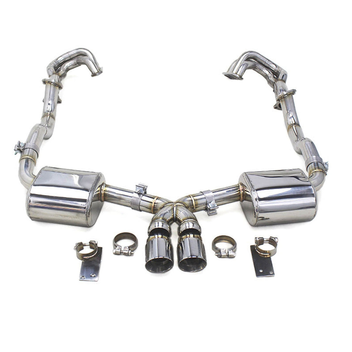Stainless Valved Catback Exhaust for Porsche Boxster Cayman 981 - Bull Boost Performance
