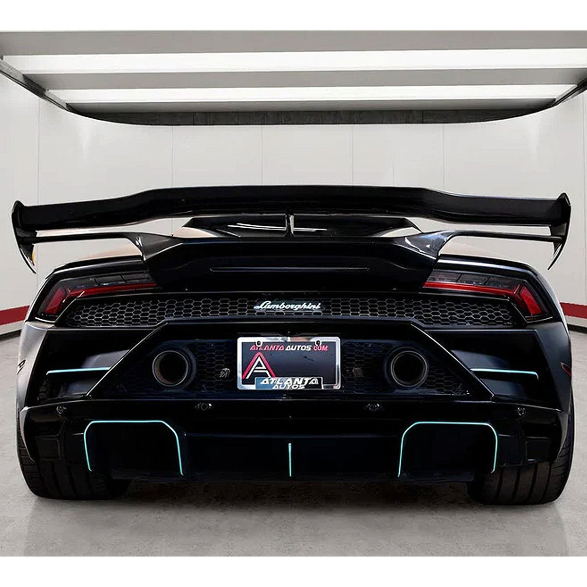 AP Style Dry Carbon Fiber Rear Wing with Base Panel for Lamborghini Huracan LP580 LP610 EVO - Bull Boost Performance