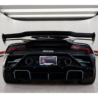 AP Style Dry Carbon Fiber Rear Wing with Base Panel for Lamborghini Huracan LP580 LP610 EVO - Bull Boost Performance