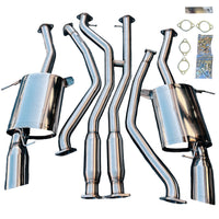 Stainless Full Catback Exhaust Muffler For BMW 335i E90 E92 07-10 N54 Polished - Bull Boost Performance