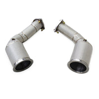 Catless High Flow 304 Stainless Exhaust Downpipe for Audi RS4 RS5 2.9T - Bull Boost Performance