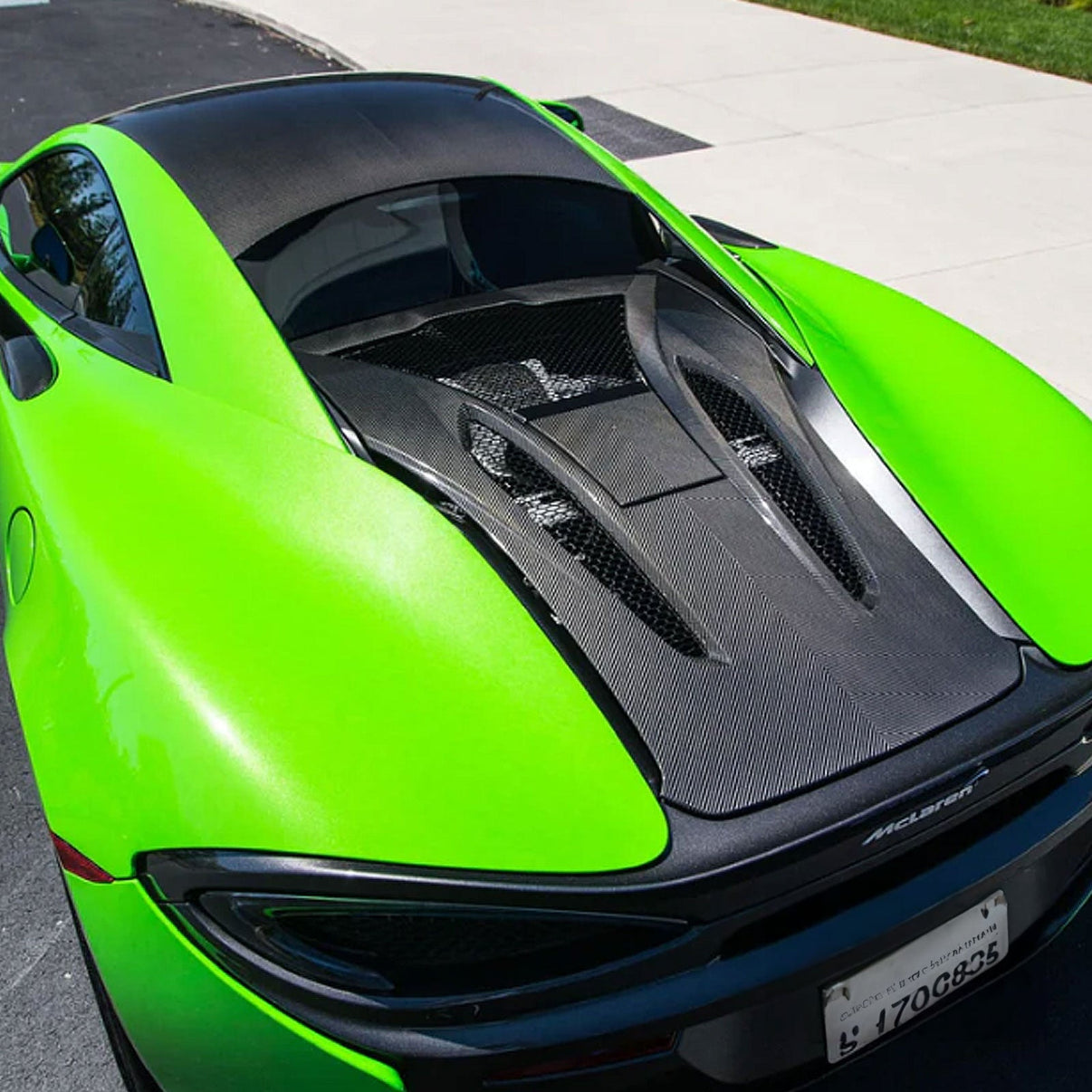 Dry Carbon Fiber Rear Engine Decklid Cover for McLaren 540 570S 570GT - Bull Boost Performance