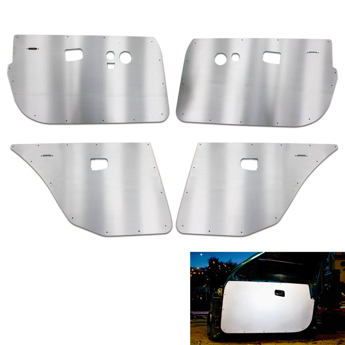 BMW E36 4 Door Aluminum Front n Rear Panels Skins Race Track Car Cards Sedan M3 - Bull Boost Performance