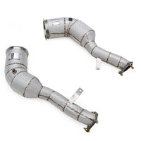 Catted Free Flow Stainless Steel Down Pipes for Porsche Macan Turbo GTS - Bull Boost Performance