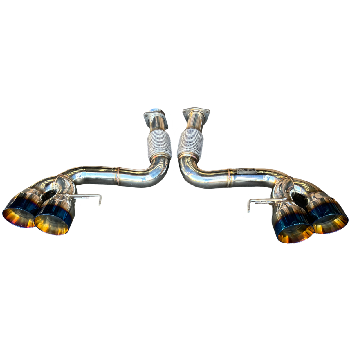 Catback Exhaust for 20-24 Chevrolet Corvette C8 Burnt Tips 6.2L V8 Mandrel 304SS - Bull Boost Performance