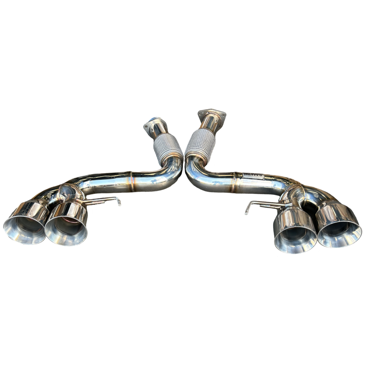 Catback Exhaust for 20-24 Chevy Corvette C8 Polished Tips 6.2L V8 Mandrel 304SS - Bull Boost Performance
