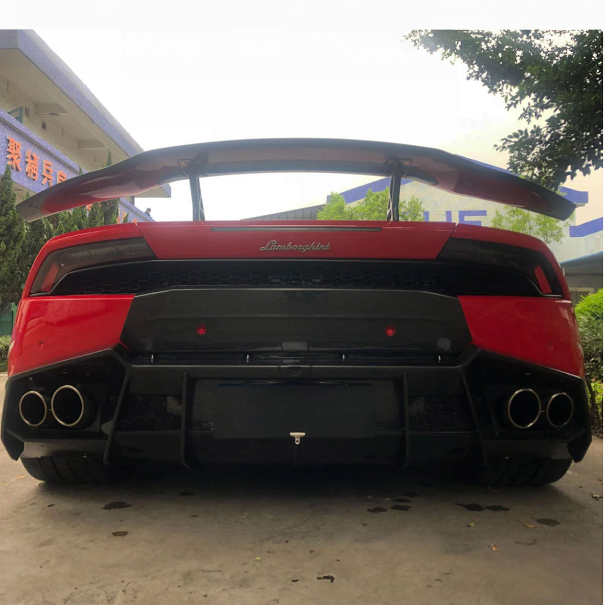 M Style Dry Carbon Fiber Rear Diffuser for Lamborghini Huracan LP 610 4 - Bull Boost Performance