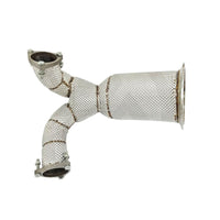 Free Flow Stainless Exhaust Downpipe for Audi S4 S5 B9 3.0T - Bull Boost Performance