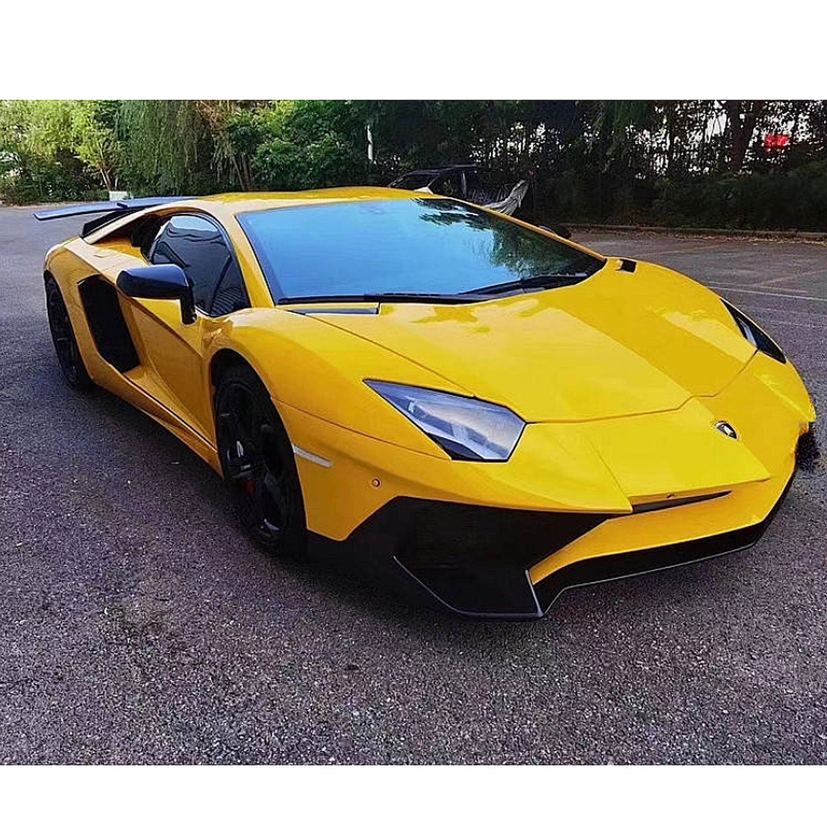 LP750 SV Style Semi Carbon Fiber Front Bumper for Lamborghini Aventador LP700 LP720 Upgrade - Bull Boost Performance