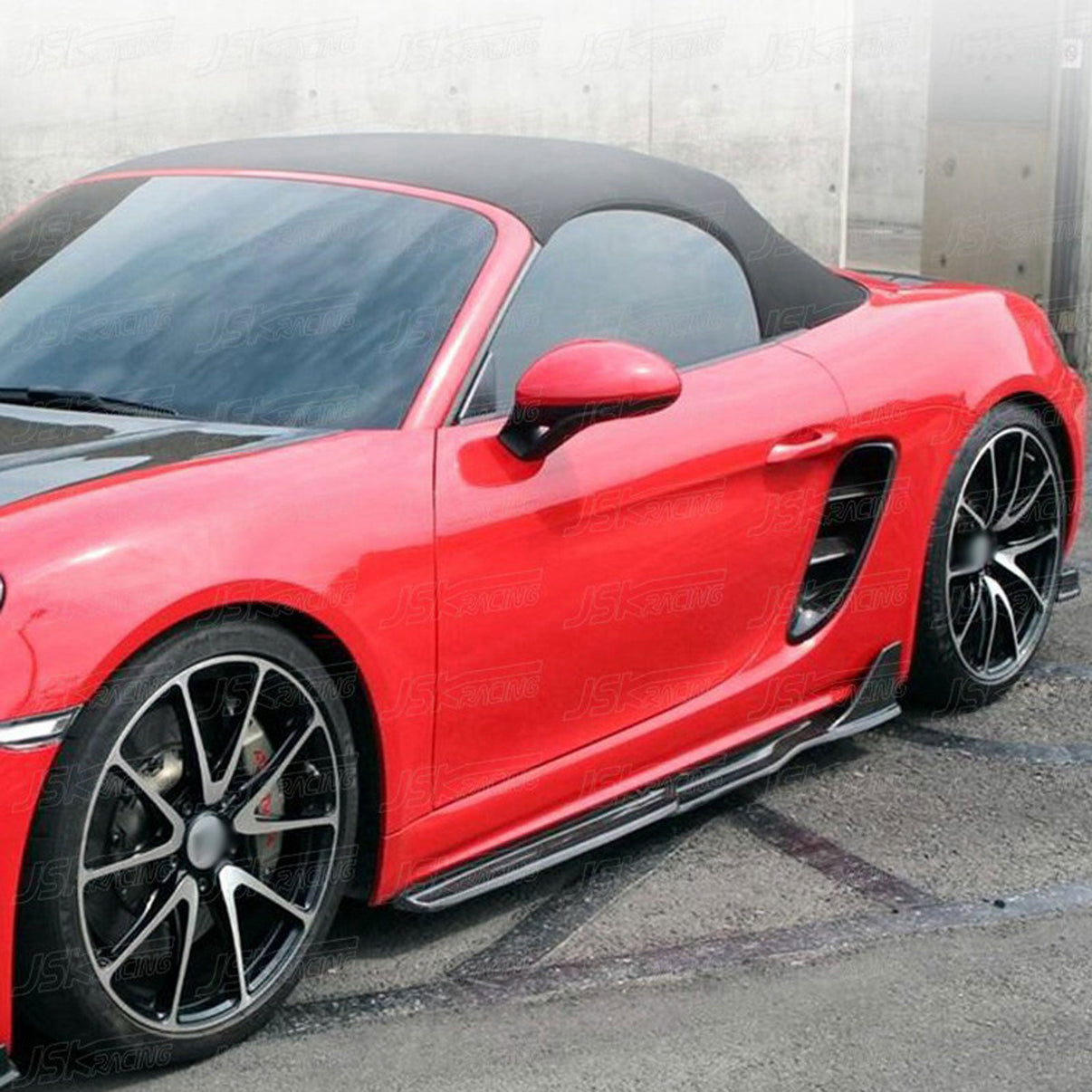 A S Style Carbon Fiber Side Skirts for Porsche Cayman 718 16-18 - Bull Boost Performance