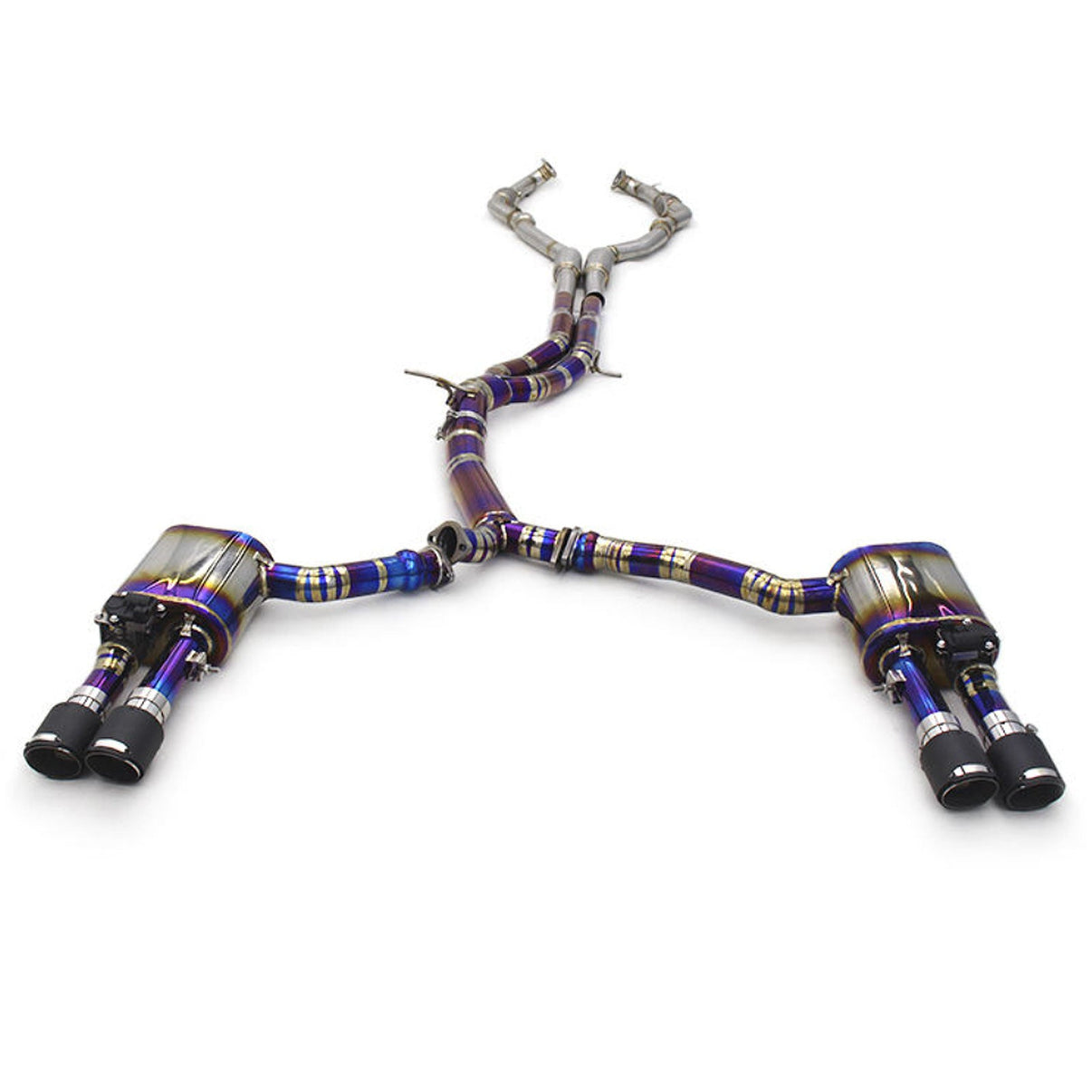 Titanium Valved Catback Exhaust System for Audi B8 B8.5 S4 S5 - Bull Boost Performance