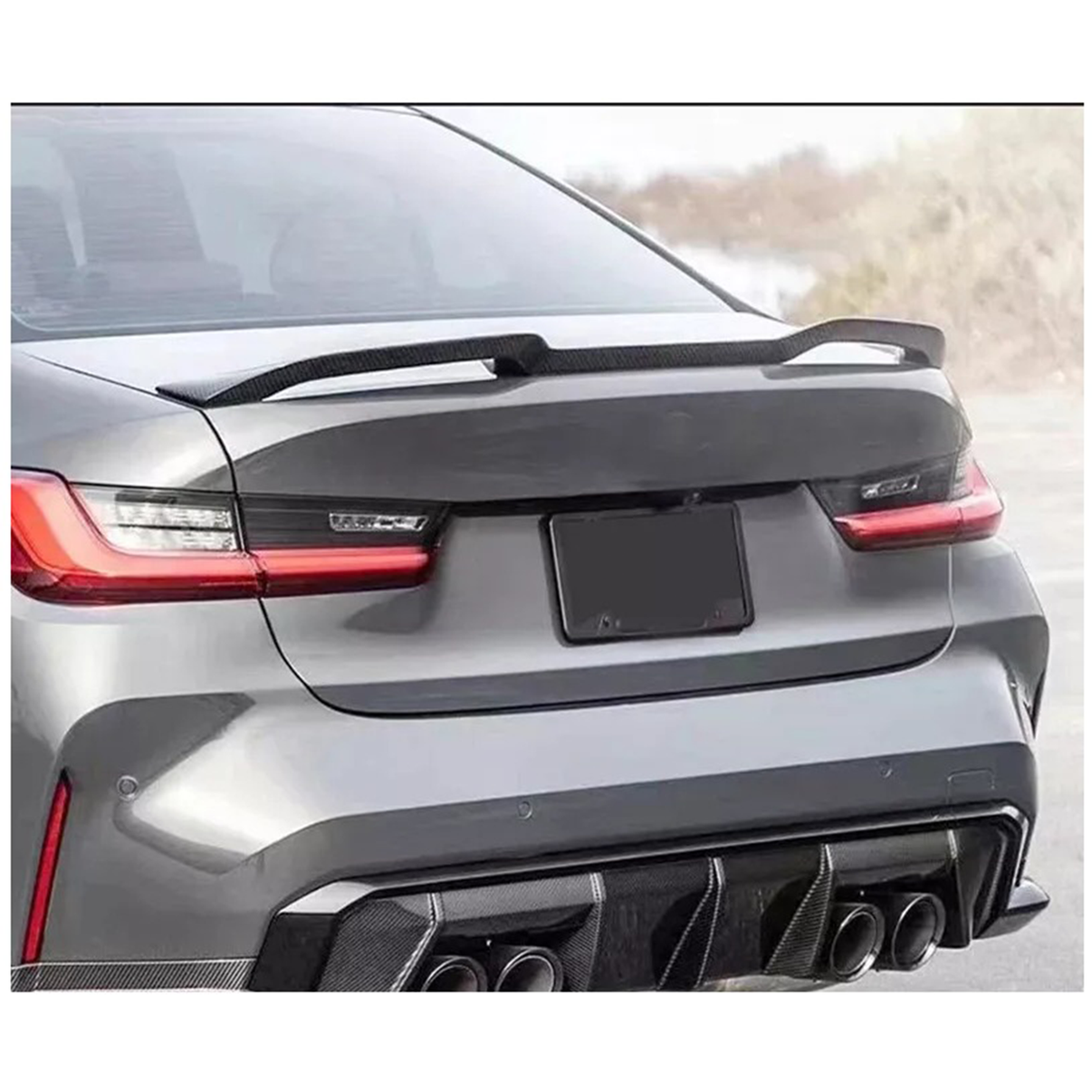 VR Style Carbon Fiber Rear Spoiler for BMW G22 4 Series G82 M4 - Bull Boost Performance
