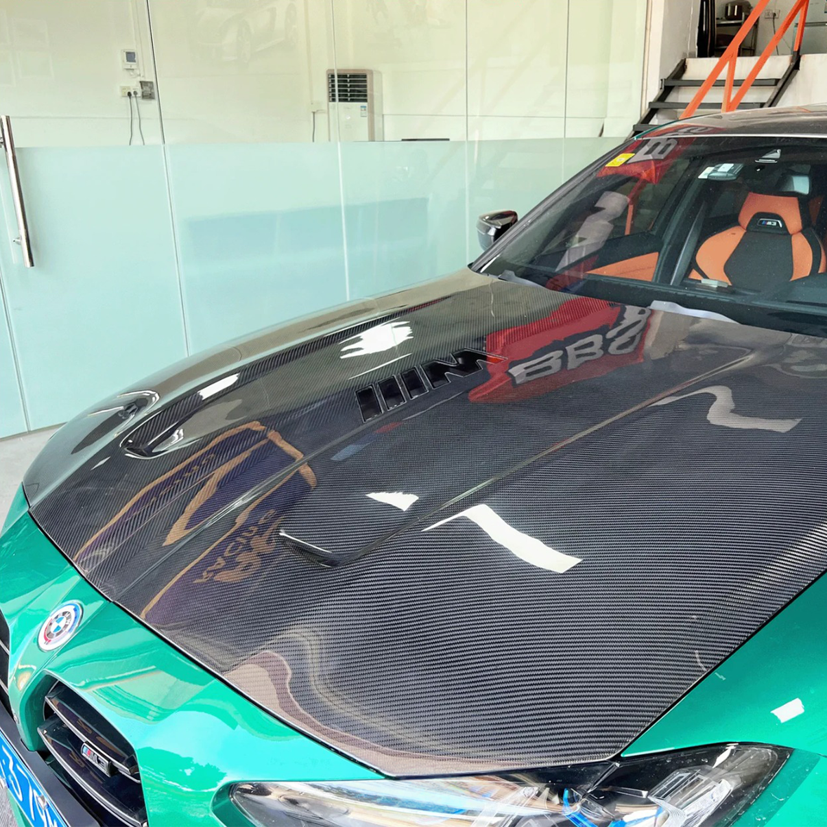 Dry Carbon Fiber CSL Style Engine Hood for BMW G80 G81 M3 G82 G83 M4 - Bull Boost Performance
