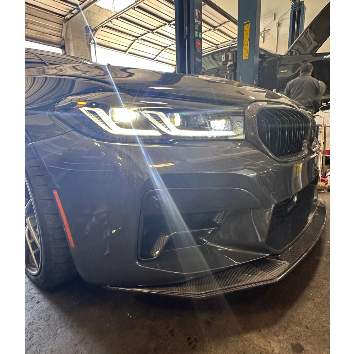 Carbon Fiber Front Bumper Air Vent Covers for BMW F90 M5 G30 5 Series - Bull Boost Performance