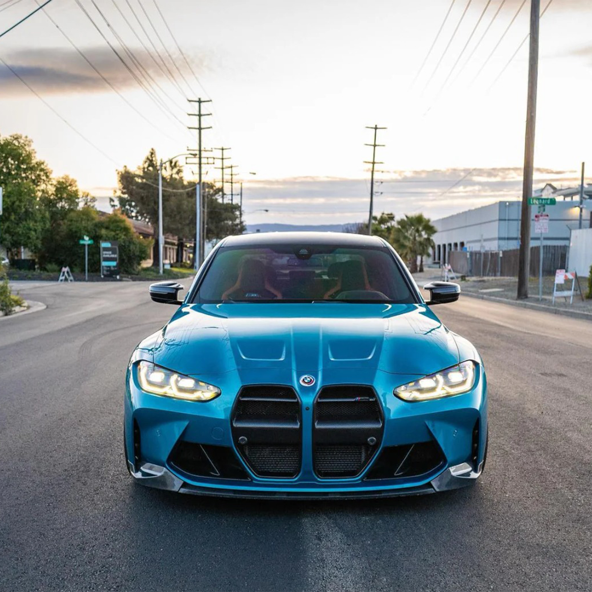 M Performance Style Carbon Fiber Front Lip for BMW G80 M3 G82 M4 - Bull Boost Performance