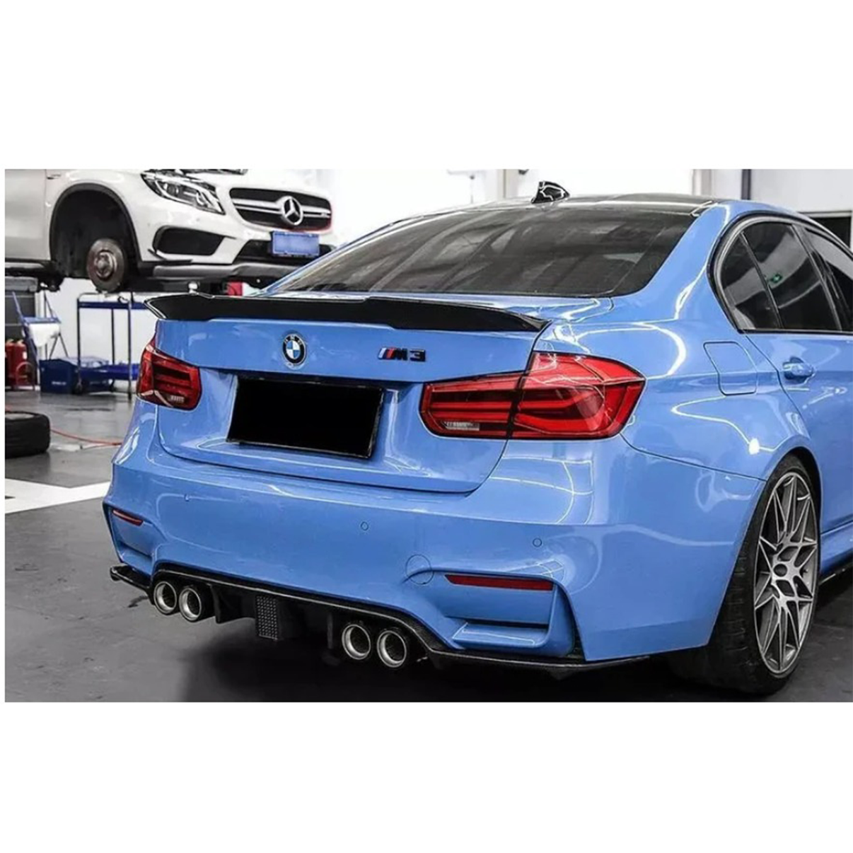 K Style Carbon Fiber Rear Diffuser for BMW F80 M3 F82 F83 M4 - Bull Boost Performance