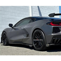 Dry Carbon Fiber Side Skirts Extension Panel for Chevrolet Corvette C8 - Bull Boost Performance