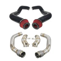 Race Exhaust Downpipes & Front Mount Cold Air Intake System for BMW F90 G90 M5 F92 M8 S63 4.4L V8 - Bull Boost Performance