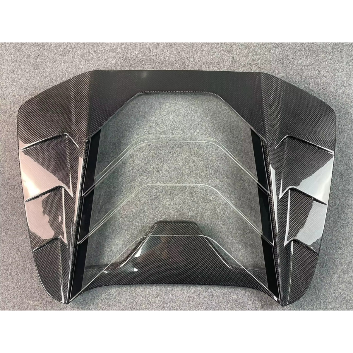 Carbon Fiber Rear Transparent Engine Cover V2 for Ferrari 488 - Bull Boost Performance