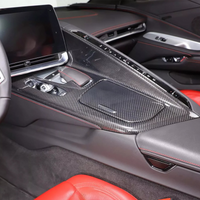 Dry Carbon Fiber Center Console Panel Interior Trim for Chevrolet Corvette C8 - Bull Boost Performance