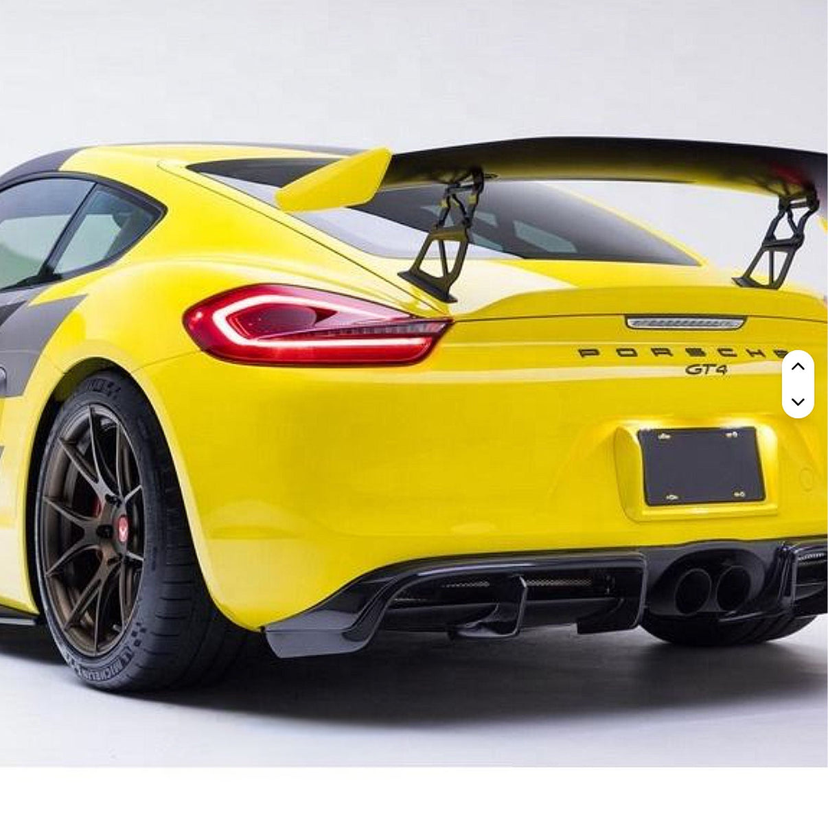 GT4 RS Style Carbon Fiber Rear Diffuser for Porsche Cayman 981 - Bull Boost Performance