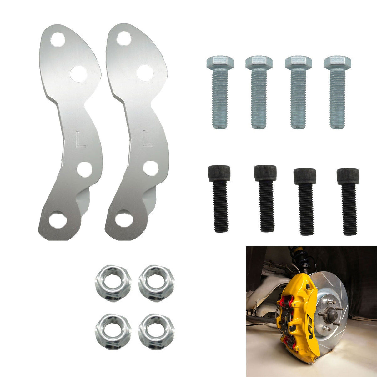 Front Only CTS-V Brake Caliper Adapter Kit for MK4 Supra/SC Chassis SC300 SC400 - Bull Boost Performance