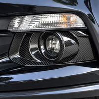 Carbon Fiber Front Bumper Fog Light Bezel Cover for Ford Mustang