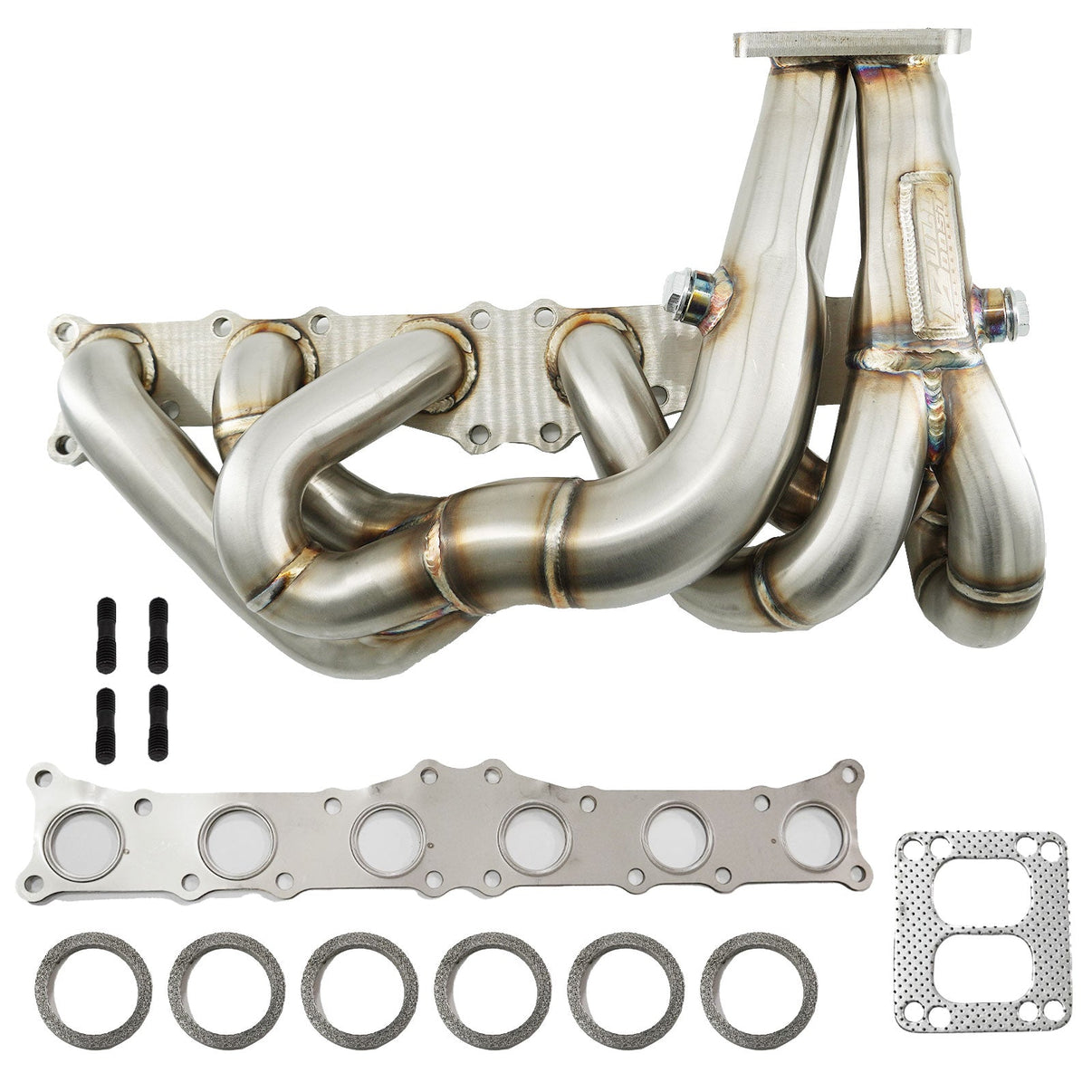 T3 T4 Single Turbo Conversion Exhaust Header Kit For N54 135i 335i 535i AWD Z4 3.0L - Bull Boost Performance