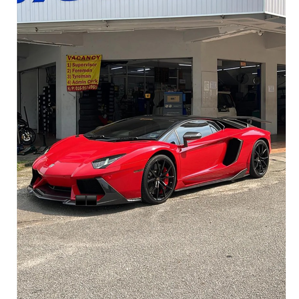 V Style Dry Carbon Fiber Front Splitter for Lamborghini Aventador LP700 - Bull Boost Performance