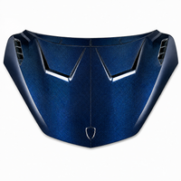 Aggressive Clear Blue Dry Carbon Fiber Hood for Lamborghini Revuelto