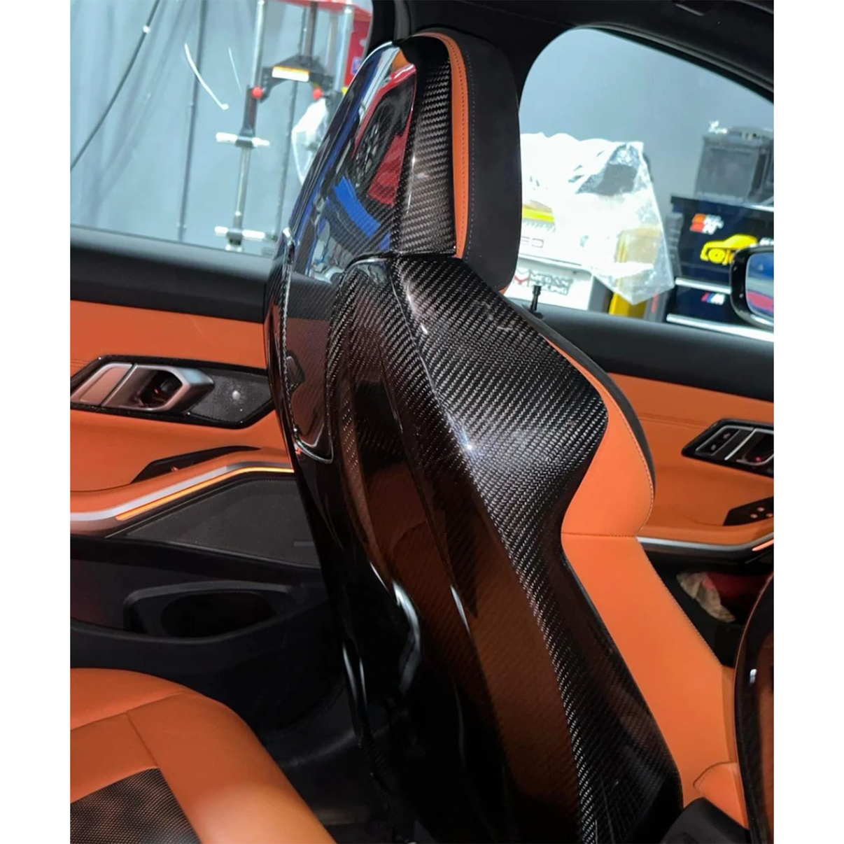 Carbon Fiber Full Seat Back Cover for BMW G80 M3 G82 G83 M4 G87 M2 - Bull Boost Performance