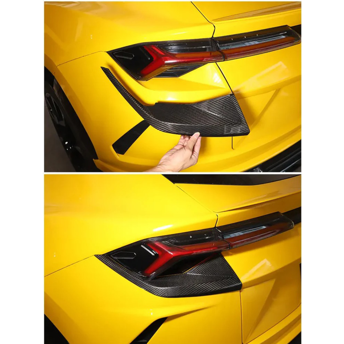 Dry Carbon Fiber Tail Light Trim for Lamborghini Urus - Bull Boost Performance