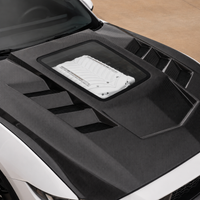 Carbon Fiber Vented Hood with Transparent Window for Ford Mustang S650