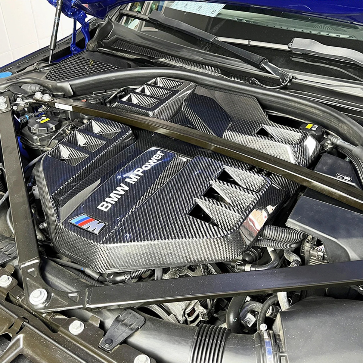 Carbon Fiber Engine Cover (Big Size Replacement) for BMW G87 M2 G80 G81 M3 G82 G83 M4 - Bull Boost Performance