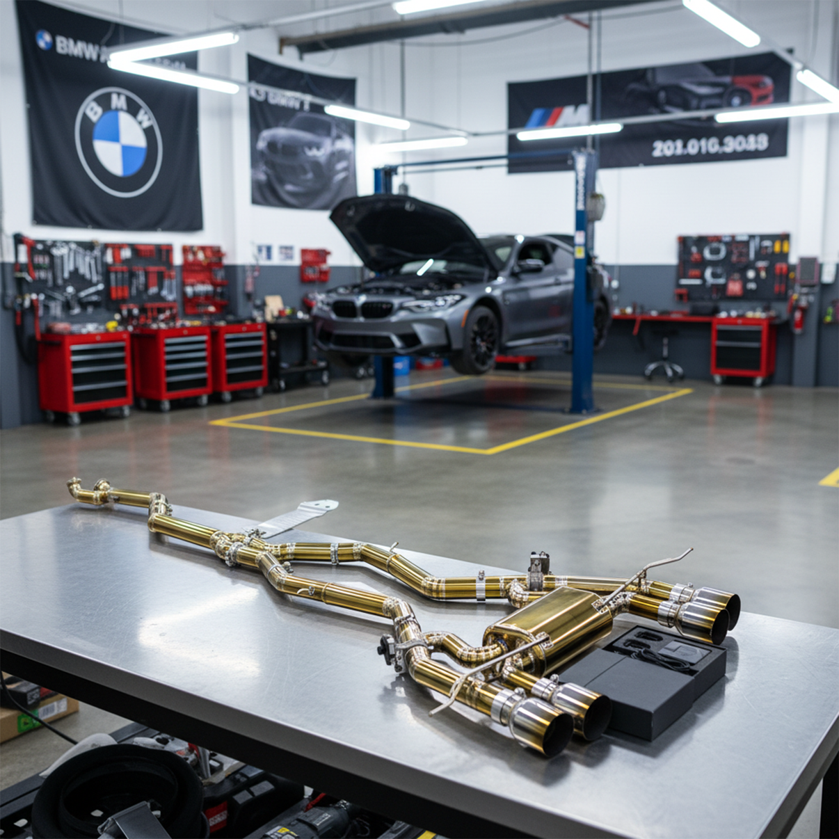 Valved Titanium Catback Exhaust System for BMW M3 M4 G80 G82 3.0T - Bull Boost Performance
