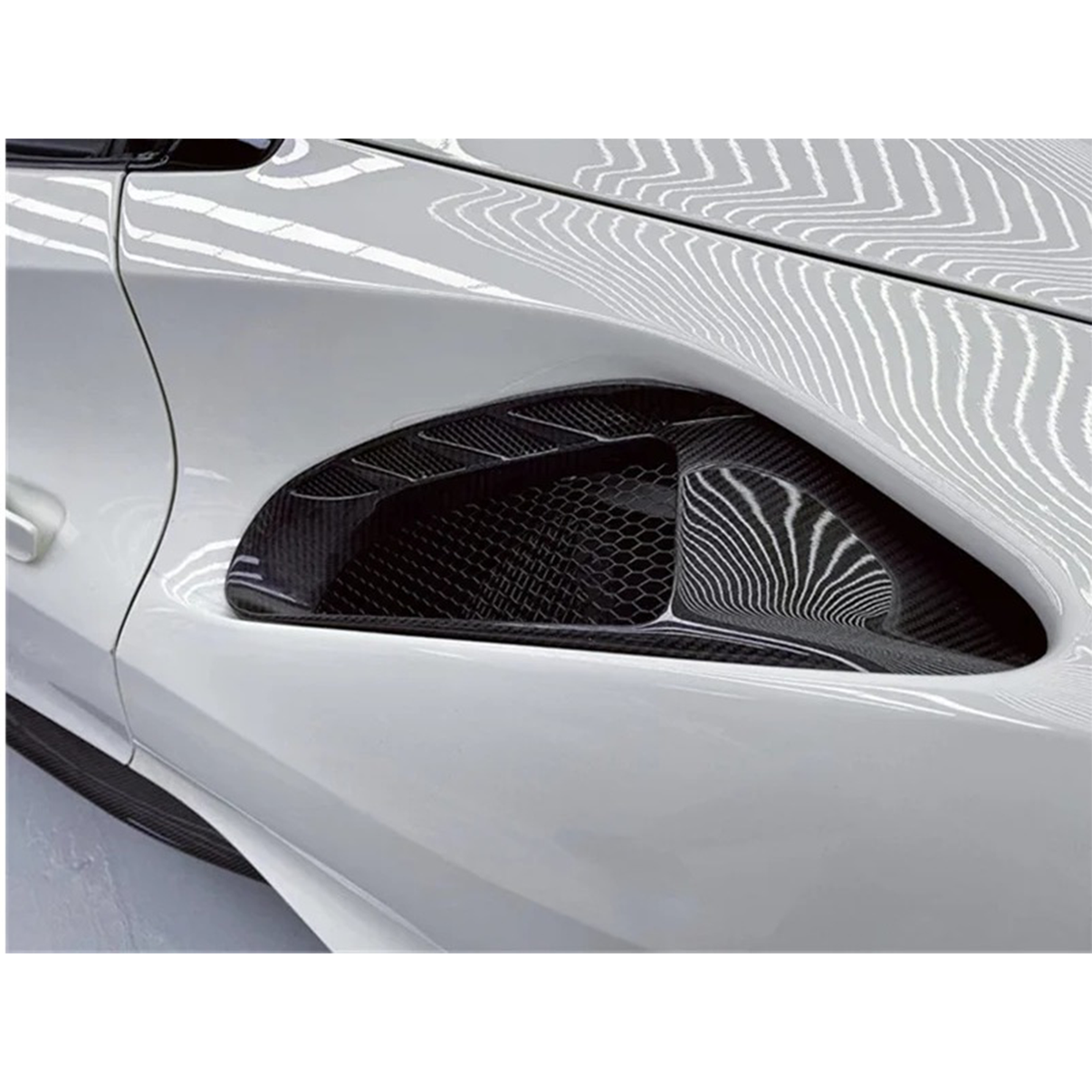 P Style Carbon Fiber Side Air Vent Replacement for Ferrari 488 GTB / Spider - Bull Boost Performance