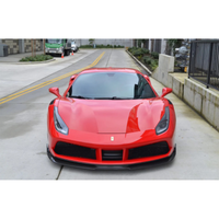 V Style Carbon Fiber Front Splitter for Ferrari 488 - Bull Boost Performance