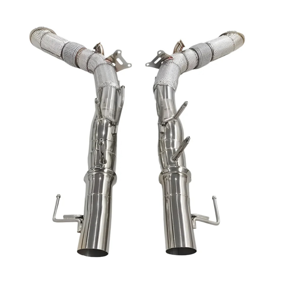 High Performance Exhaust Downpipe for Ferrari SF90 3.9T V8 - Bull Boost Performance