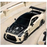 Carbon Fiber Vented Hood with Transparent Window for Nissan GT-R R35