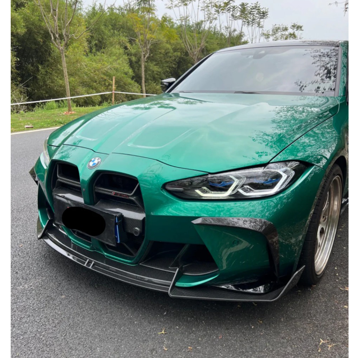 Prepreg Carbon Fiber AD Style Front Lip for BMW G80 G81 G82 G83 M3 M4 - Bull Boost Performance