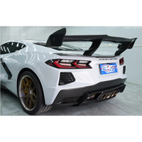 ZR Style Dry Carbon Fiber Rear Diffuser for Chevrolet Corvette C8 - Bull Boost Performance