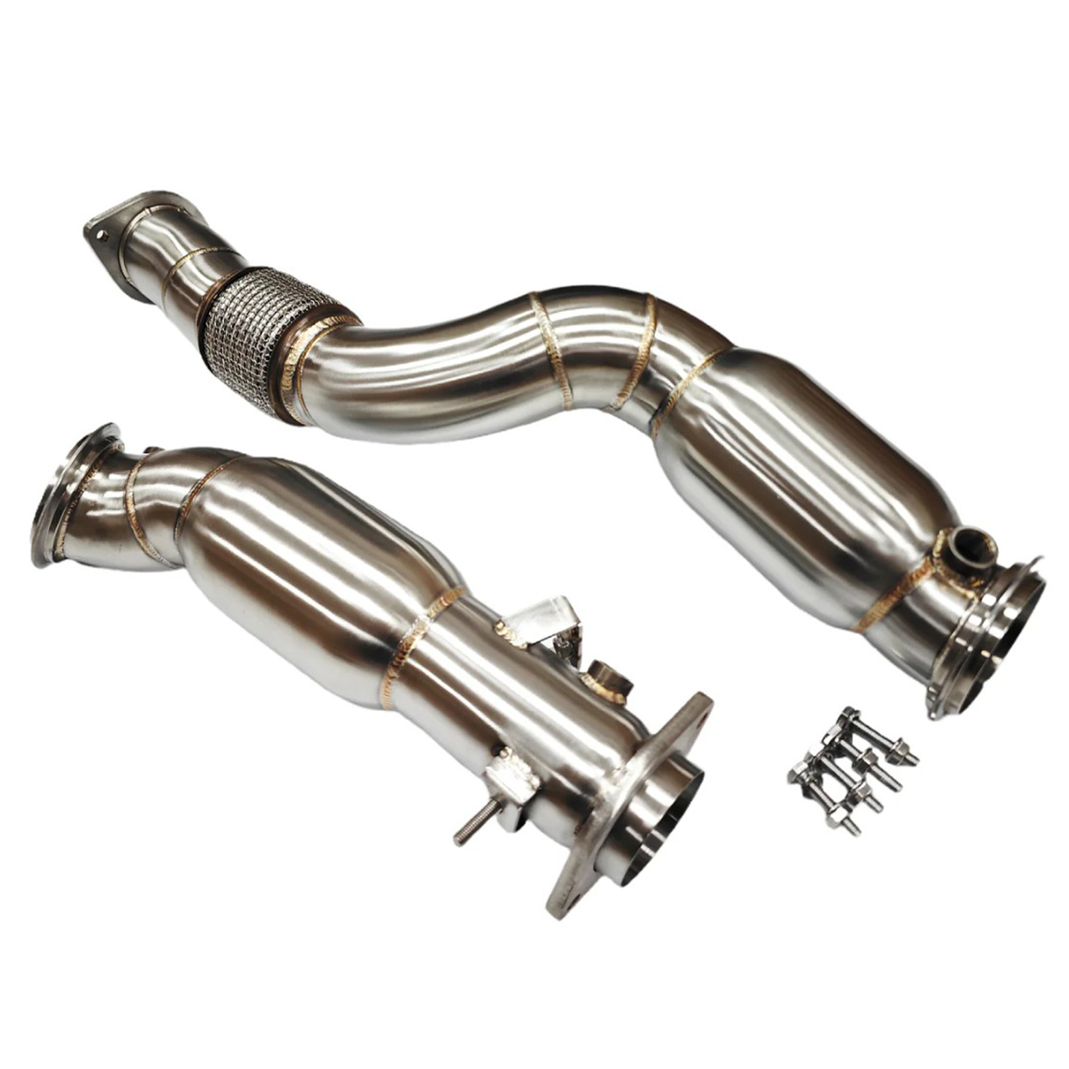 High-Flow Catted Exhaust Downpipes for BMW G87 M2 G80 M3 G82 M4 - Bull Boost Performance