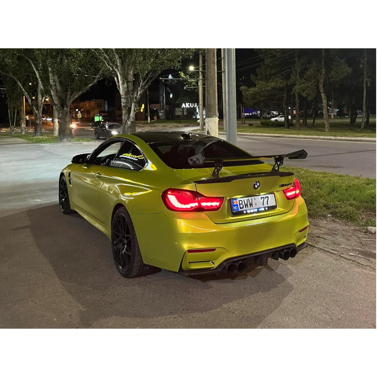 GTS Style Carbon Fiber Rear Wing for BMW F82 F83 M4 - Bull Boost Performance