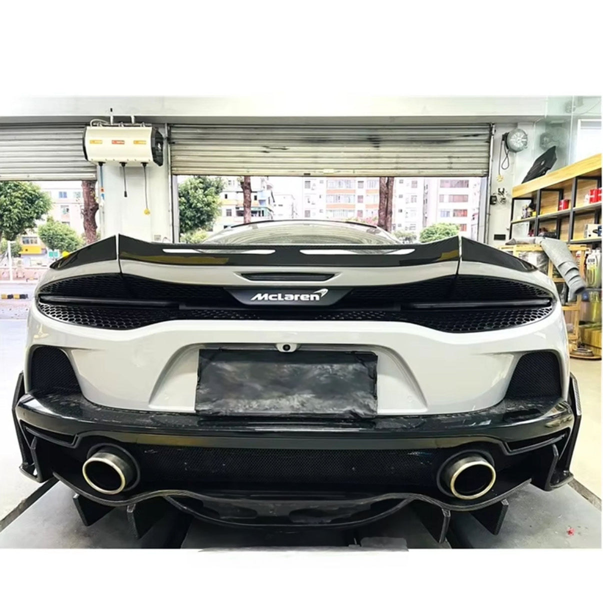 MWD Style Dry Carbon Fiber Trunk Wing Spoiler for McLaren GT - Bull Boost Performance
